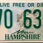 2021 New Hampshire License Plate (470 6352)