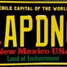 2023 New Mexico "Chili Pepper" License Plate (APDN05)