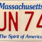 2009 Massachusetts License Plate (1JN 740)