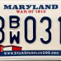 2017 Maryland License Plate (3BW0316)