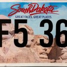 2024 South Dakota License Plate (5F5 365)