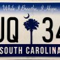 2017 South Carolina License Plate (MUQ 343)