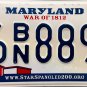 2018 Maryland License Plate (6BN8897)