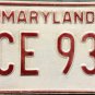 1980 Maryland License Plate (ACE 934)
