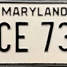 1987 Maryland License Plate (ACE 734)