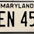 1986 Maryland License Plate (DEN 450)