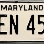 1986 Maryland License Plate (DEN 450)