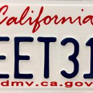 2020 California License Plate (8EET313)