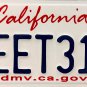 2020 California License Plate (8EET313)