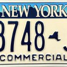 New York Commercial License Plate (58748 JN)