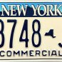 New York Commercial License Plate (58748 JN)