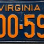1953 Virginia License Plate (600-597)