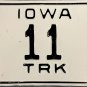 1963 Iowa Truck License Plate County 26 (11) Low Number