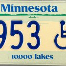 1985 Minnesota Disabled Wheelchair License Plate (HT 953)