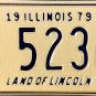 1979 Illinois Disabled Wheelchair License Plate (5236)