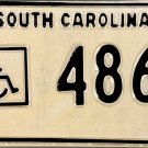 1987 South Carolina Disabled Wheelchair License Plate (4861)