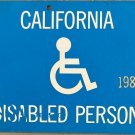 California Disabled Wheelchair License Plate (198583) Plastic