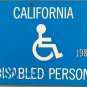 California Disabled Wheelchair License Plate (198583) Plastic