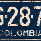 Columbia (South America) License Plate (HG-28-79) Columbia (South America) License Plate (HG-28-79)