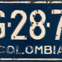 Columbia (South America) License Plate (HG-28-79)