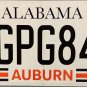 2023 Alabama: Auburn University License Plate (GPG841)