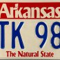 1999 Arkansas License Plate (ZTK 989)
