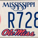 2023 Mississippi: University of Mississippi License Plate (R7282)
