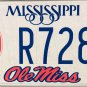 2023 Mississippi: University of Mississippi License Plate (R7282)