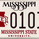 2023 Mississippi: Mississippi State University License Plate (01039)
