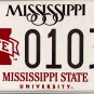 2023 Mississippi: Mississippi State University License Plate (01039)