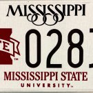 2021 Mississippi: Mississippi State University License Plate (02830)
