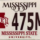 2023 Mississippi: Mississippi State University License Plate (475M6)