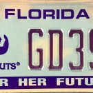 2004 Florida Girl Scouts For Her Future License Plate (GD39M)