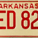 1968 Arkansas License Plate (AED 825)