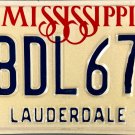 1988 Mississippi License Plate (1BDL671)