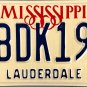 1988 Mississippi License Plate (1BDK192)