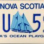2017 Nova Scotia Canada License Plate (FRU 590)