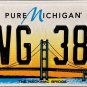 2016 Pure Michigan Mackinac Bridge License Plate (AVG 389)