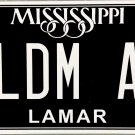 Mississippi "Blackout" License Plate (ALDM AZ)