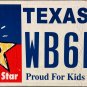 Texas Lone Star Proud For Kids License Plate (WB6DD)