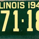 1947 Illinois "Fiberboard" License Plate (1371-186)