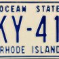 1984 Rhode Island License Plate (KY-41)