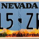 Nevada License Plate (415 ZWZ)