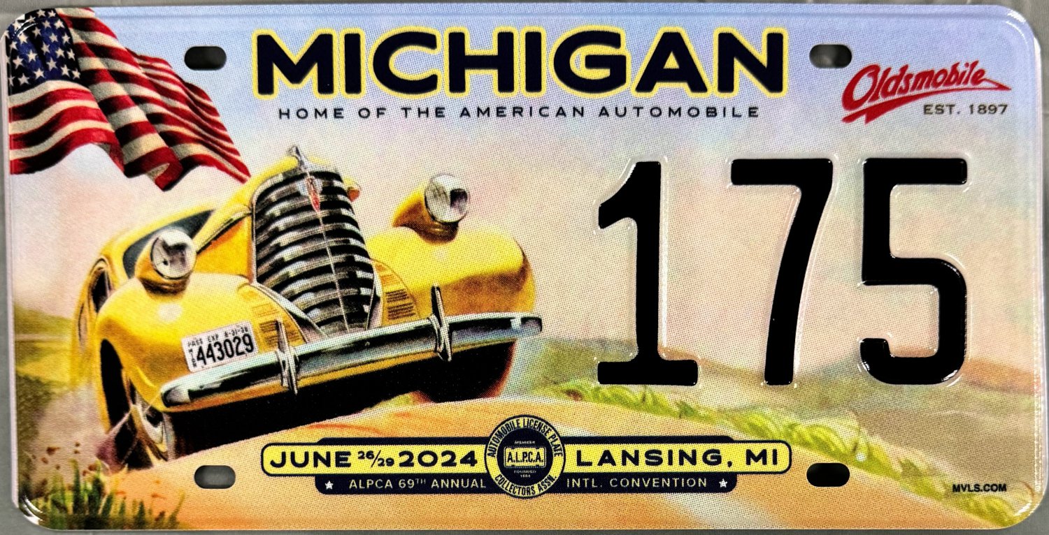 2024 ALPCA 69th International Convention License Plate, Lansing ...