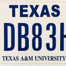 Texas - Texas A & M University License Plate (DB83HR)