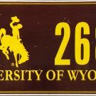 2010 Wyoming - University of Wyoming License Plate (2 268)