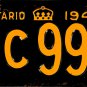 1943 Canada: Ontario License Plate (2C994)