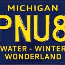 Michigan Water-Winter Wonderland License Plate (7PNU81)