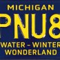 Michigan Water-Winter Wonderland License Plate (7PNU81)