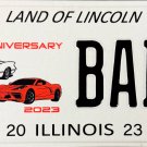 2023 Illinois Special Event License Plate: Corvette 70th Anniversary (BAD)